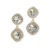 104092, GEOMETRIC RHINESTONE DANGLE EARRING
