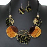 104095, GEOMETRIC GLITTER CELLULOID ACETATE NECKLACE