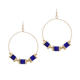 104125, SEMI PRECIOUS STONE ACCENT DANGLE EARRING