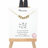 104138, GOLD DIPPED, "MEMORIES" SEA LIFE STATION NECKLACE