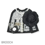 104146, LUXURY SHIRT WITH FLOWER PIN BROOCH