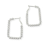 104164, LARGE GEOMETRIC BEADED HOOP EARRING