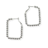 104164, LARGE GEOMETRIC BEADED HOOP EARRING