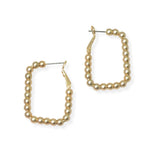 104165, MEDIUM GEOMETRIC BEADED HOOP EARRING