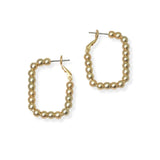 104166, SMALL GEOMETRIC BEADED HOOP EARRING