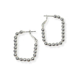104166, SMALL GEOMETRIC BEADED HOOP EARRING