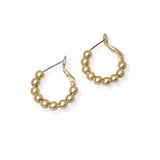 104167, 20MM ROUND BEADED HOOP EARRING