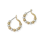 104167, 20MM ROUND BEADED HOOP EARRING
