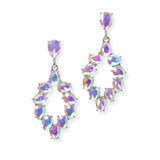 104168, TEARDROP ACCENT RHINESTONE DANGLE EARRING