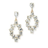 104168, TEARDROP ACCENT RHINESTONE DANGLE EARRING