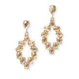 104168, TEARDROP ACCENT RHINESTONE DANGLE EARRING