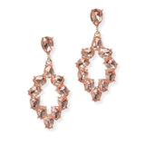 104168, TEARDROP ACCENT RHINESTONE DANGLE EARRING