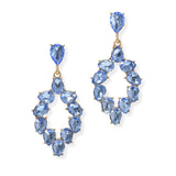 104168, TEARDROP ACCENT RHINESTONE DANGLE EARRING