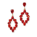 104168, TEARDROP ACCENT RHINESTONE DANGLE EARRING