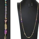 104181, SEMI PRECIOUS STONE BEADED LONG NECKLACE