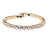 104186, HEART CUBIC ZIRCONIA STRETCH CUFF BRACELET