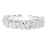 104189, MARQUISE CUBIC ZIRCONIA ACCENT STRETCH CUFF BRACELET