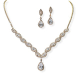104193, CUBIC ZIRCONIA ACCENT CRYSTAL RHINESTONE NECKLACE