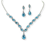 104193, CUBIC ZIRCONIA ACCENT CRYSTAL RHINESTONE NECKLACE
