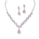 104193, CUBIC ZIRCONIA ACCENT CRYSTAL RHINESTONE NECKLACE