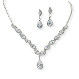 104193, CUBIC ZIRCONIA ACCENT CRYSTAL RHINESTONE NECKLACE