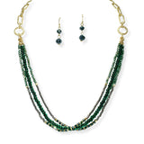 104195, MIX BEADED WITH CHAIN NECKLACE