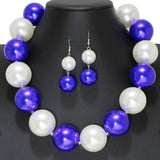 104213, CHUNKY PEARL BEADS NECKLACE