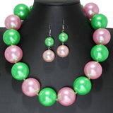 104213, CHUNKY PEARL BEADS NECKLACE