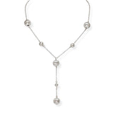 104217, BRASS BALL Y-SHAPED NECKLACE