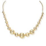 104218, BRASS BALL BEADED NECKLACE