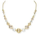 104218, BRASS BALL BEADED NECKLACE