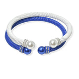 104235, PEARL CABLE CUFF BRACELET SET