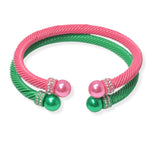 104235, PEARL CABLE CUFF BRACELET SET