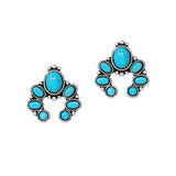 104247, SQUASH BLOSSOM RHINESTONE POST EARRING