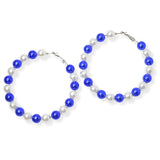 104256, PEARL BEADED ROUND HOOP EARRING