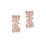 104257, MARQUISE CUBIC ZIRCONIA ACCENT HOOP EARRING