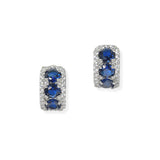 104259, TRIPLE ROUND CUBIC ZIRCONIA ACCENT STUD EARRING
