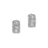 104259, TRIPLE ROUND CUBIC ZIRCONIA ACCENT STUD EARRING