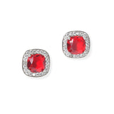 104260, GEOMETRIC CUBIC ZIRCONIA STUD EARRING
