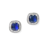 104260, GEOMETRIC CUBIC ZIRCONIA STUD EARRING