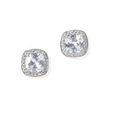 104260, GEOMETRIC CUBIC ZIRCONIA STUD EARRING