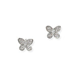 104262, DAINTY BUTTERFLY CUBIC ZIRCONIA STUD EARRING