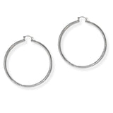 104269, 70MM GOLD DIPPED, TEXTURED ROUND HOOP EARRING