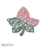 104271, MAPLE LEAF PEARL PIN BROOCH