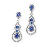 104272, TEARDROP CUBIC ZIRCONIA ACCENT CRYSTAL RHINESTONE DANGLE EARRING