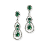 104272, TEARDROP CUBIC ZIRCONIA ACCENT CRYSTAL RHINESTONE DANGLE EARRING