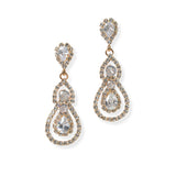 104272, TEARDROP CUBIC ZIRCONIA ACCENT CRYSTAL RHINESTONE DANGLE EARRING