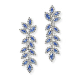 104274, MARQUISE CUBIC ZIRCONIA ACCENT CRYSTAL RHINESTONE DANGLE EARRING