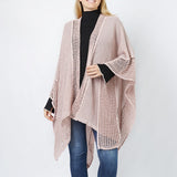 104307, TEXTURED KNIT CAPE/RUANA