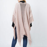 104307, TEXTURED KNIT CAPE/RUANA